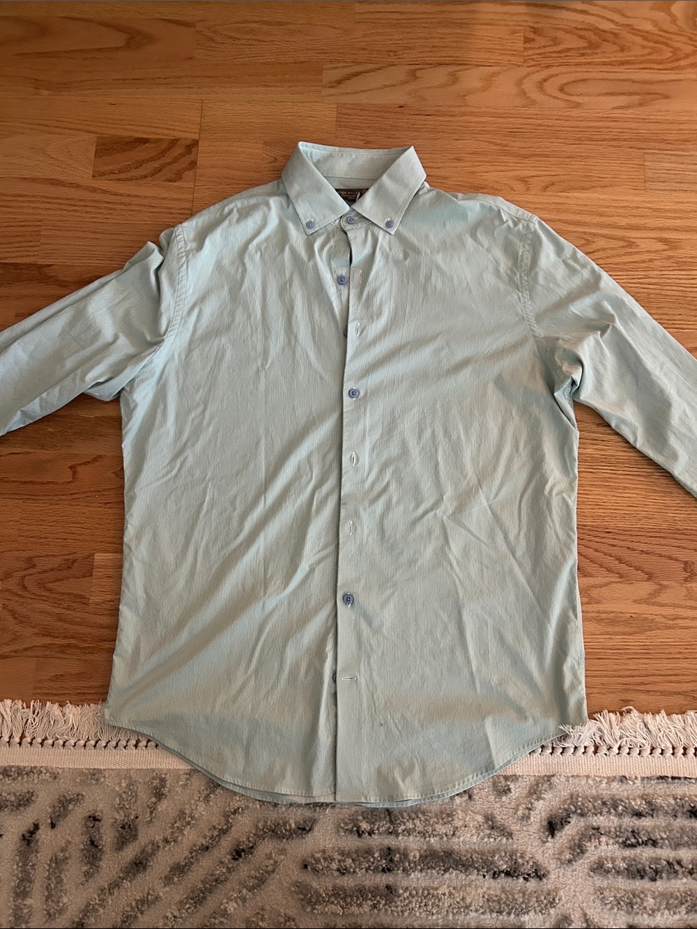 Peter Millar Men's Pale Blue Button-Down Dress Shirt